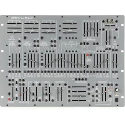 Behringer 2600 GRAY MEANIE Special Edition Half Modulaire Analoge Synthesizer met 3 VCO, Multi-Mode VCF en Veer Reverb voor Rack 8U Formaat Behringer 2600 GRAY MEANIE Special Edition Half Modulaire Analoge Synthesizer met 3 VCO, Multi-Mode VCF en Veer Reverb voor Rack 8U Formaat
