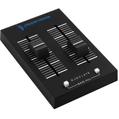 Pepperdecks DJOCLATE 2-kanaals mini-mengpaneel, Bass Kill toetsen, met etui en 2 kabels Pepperdecks DJOCLATE 2-kanaals mini-mengpaneel, Bass Kill toetsen, met etui en 2 kabels