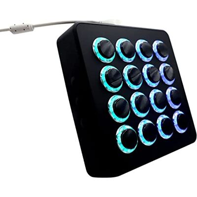 DJ TechTools Midi Fighter Spectra, hoogwaardige DJ-midi-controller (krachtig, officiële mappings, aanpasbare led-kleurringen, nauwkeurige bediening, Midi-controller), zwart, 15, DJ TechTools Midi Fighter Spectra, hoogwaardige DJ-midi-controller (krachtig, officiële mappings, aanpasbare led-kleurringen, nauwkeurige bediening, Midi-controller), zwart, 15,