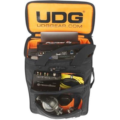 UDG Ultimate Producer Rugzak met wieltjes, zwart/oranje UDG Ultimate Producer Rugzak met wieltjes, zwart/oranje