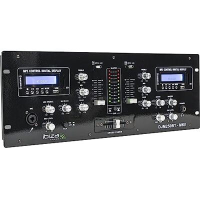Ibiza 15-2381 2-kanaals DJ-mixer met USB, SD en Bluetooth Ibiza 15-2381 2-kanaals DJ-mixer met USB, SD en Bluetooth