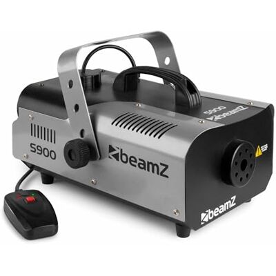 Beamz S900 Sterke en draagbare rookmachine, 900 watt, afstandsbediening 3 m, tank 2,5 l, voorverwarmen voor gebruik: 3 minuten 30, ideaal voor je avond met lichtspelletjes Beamz S900 Sterke en draagbare rookmachine, 900 watt, afstandsbediening 3 m, tank 2,5 l, voorverwarmen voor gebruik: 3 minuten 30, ideaal voor je avond met lichtspelletjes