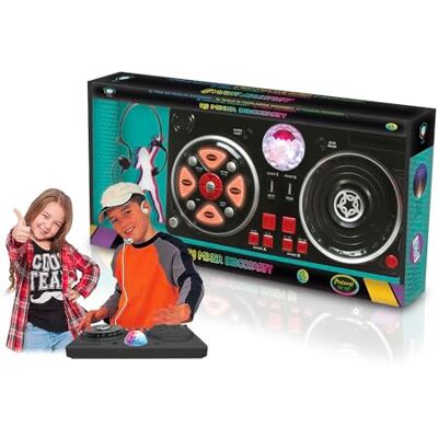 DQB DeQUBE Deqube DJ-mixer met verschillende bases en effecten, inclusief discobal, Bluetooth-verbinding met apparaten, kleur zwart, medium (916D00040) DQB DeQUBE Deqube DJ-mixer met verschillende bases en effecten, inclusief discobal, Bluetooth-verbinding met apparaten, kleur zwart, medium (916D00040)