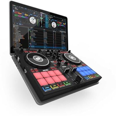 Reloop Ready Compact 2-Deck DJ Controller voor Serato DJ Lite (meegeleverd) en DJ Pro, 16 grote RGB-pads, 9 voedingsmodi, inclusief nieuwe krabbank, 2 FX-eenheden, past perfect bij Reloop Ready Compact 2-Deck DJ Controller voor Serato DJ Lite (meegeleverd) en DJ Pro, 16 grote RGB-pads, 9 voedingsmodi, inclusief nieuwe krabbank, 2 FX-eenheden, past perfect bij