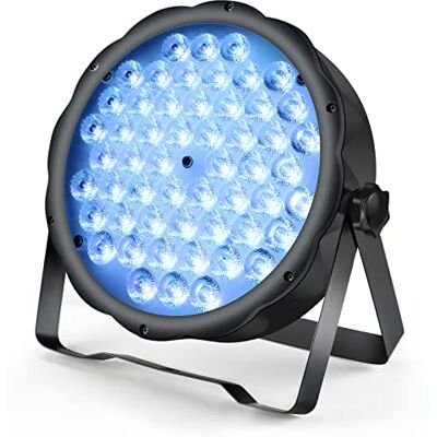 Betopper DJ-verlichting, discoverlichting, podiumverlichting, 54 x 1,5 W via RGB led, 3-in-1 spraakbesturing/DMX512 geschikt voor party-bruiloftsclub barprestaties (1 stuk) Betopper DJ-verlichting, discoverlichting, podiumverlichting, 54 x 1,5 W via RGB led, 3-in-1 spraakbesturing/DMX512 geschikt voor party-bruiloftsclub barprestaties (1 stuk)