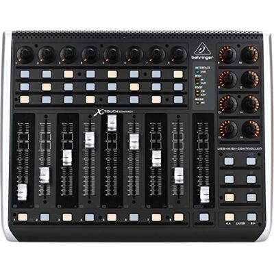 Behringer X-TOUCH COMPACT Universele USB/MIDI-controller met 9 aanraakgevoelige motorfaders Behringer X-TOUCH COMPACT Universele USB/MIDI-controller met 9 aanraakgevoelige motorfaders