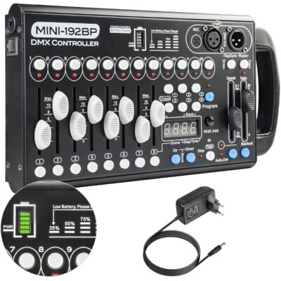 wecan DMX Control Licht Mixer DMX Controller Ingebouwde Batterij 192 Kanalen DMX Console Licht Mixer DMX 512 Muziek Controller Batterij Muziekstandaard Dmx voor Moving Head Party Light wecan DMX Control Licht Mixer DMX Controller Ingebouwde Batterij 192 Kanalen DMX Console Licht Mixer DMX 512 Muziek Controller Batterij Muziekstandaard Dmx voor Moving Head Party Light