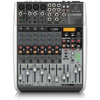 Behringer Qx1204Usb Mengpaneel met 12 ingangen 2/2-bus, met voorversterker en Xenyx-microfooncompressoren, multi-effect processor Clear Teknik, draadloze optie en USB/audio-interface Behringer Qx1204Usb Mengpaneel met 12 ingangen 2/2-bus, met voorversterker en Xenyx-microfooncompressoren, multi-effect processor Clear Teknik, draadloze optie en USB/audio-interface