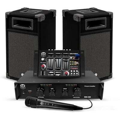 BM SONIC 300 W BMS-DJ300-USB-BT Initiatie DJ Luidsprekers Versterker Mixer Bluetooth USB Microfoon Bedrading BM SONIC 300 W BMS-DJ300-USB-BT Initiatie DJ Luidsprekers Versterker Mixer Bluetooth USB Microfoon Bedrading