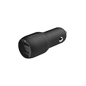 Belkin Auto-oplader met 2 USB-poorten (iPhone 12, 12 Pro, 12 Pro Max, 12 Mini en eerder, Android) Belkin Auto-oplader met 2 USB-poorten (iPhone 12, 12 Pro, 12 Pro Max, 12 Mini en eerder, Android)
