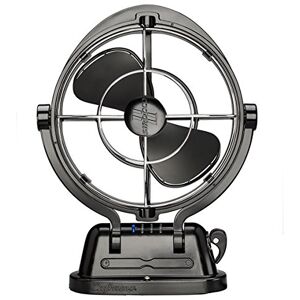 SEEKR Sirocco II, 7010CABBX, campingventilator, 3 snelheden, 360 graden luchtstroom, gimbalventilator met directe draad, 125/185 CFM, 12/24 V, zwart, 17,8 cm lemmet SEEKR Sirocco II, 7010CABBX, campingventilator, 3 snelheden, 360 graden luchtstroom, gimbalventilator met directe draad, 125/185 CFM, 12/24 V, zwart, 17,8 cm lemmet
