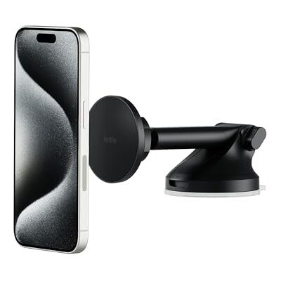 iOttie iTap 3 magnetische telefoonhouder voor dashboard en voorruit met magnetische ring, compatibel met Qi2, MagSafe, iPhone en Android-smartphones. iOttie iTap 3 magnetische telefoonhouder voor dashboard en voorruit met magnetische ring, compatibel met Qi2, MagSafe, iPhone en Android-smartphones.