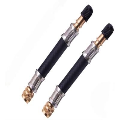 Wxinsheng Bandenpomp voor rubberen slang, 2 stuks bandenventielverlenging, verlenging van messing en siliconen, 100 mm, waterdicht, lekvrij, compatibel met vrachtwagens, bussen, aanhangers Wxinsheng Bandenpomp voor rubberen slang, 2 stuks bandenventielverlenging, verlenging van messing en siliconen, 100 mm, waterdicht, lekvrij, compatibel met vrachtwagens, bussen, aanhangers