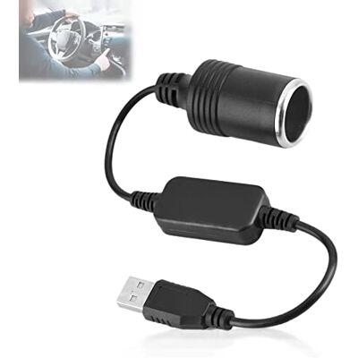 Zerone 12 V USB A-stekker converter voor sigarettenaansteker in de auto, stroomomvormer voor GPS Dashcam Zerone 12 V USB A-stekker converter voor sigarettenaansteker in de auto, stroomomvormer voor GPS Dashcam