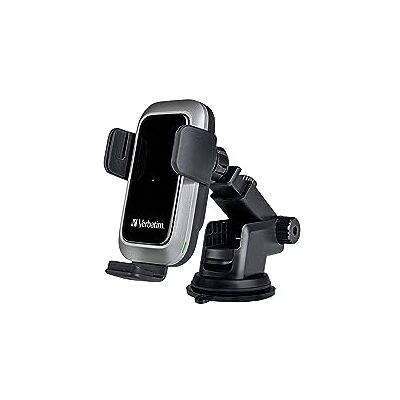 Verbatim Qi Fast Wireless Car Charger FWC-03 Pro Mobiele telefoonhouder met oplaadfunctie voor auto, inductief laadstation, intelligente autolader voor iPhone en Android Verbatim Qi Fast Wireless Car Charger FWC-03 Pro Mobiele telefoonhouder met oplaadfunctie voor auto, inductief laadstation, intelligente autolader voor iPhone en Android