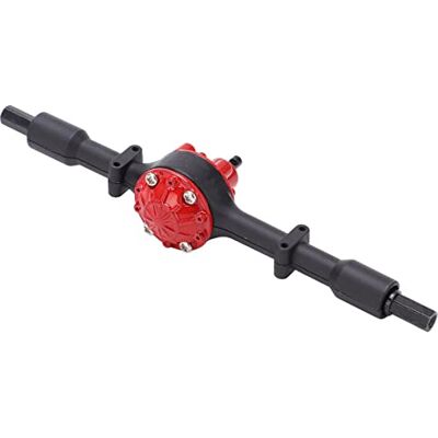 Naroote linxiaojix Achteras van metaal, elegante D12-look, lengte 127 mm, zeer robuust, voor WPL D12 (zwart rood) Naroote linxiaojix Achteras van metaal, elegante D12-look, lengte 127 mm, zeer robuust, voor WPL D12 (zwart rood)