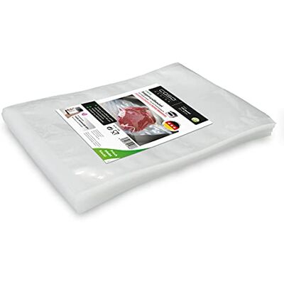 Caso 100 stuks verzegelde randzakken 25 x 35 cm, 90 mμ exclusief voor kamerstofzuigers, glad oppervlak, stabiel laswerk, BPA-vrij, vacuüm, Made in Germany Caso 100 stuks verzegelde randzakken 25 x 35 cm, 90 mμ exclusief voor kamerstofzuigers, glad oppervlak, stabiel laswerk, BPA-vrij, vacuüm, Made in Germany