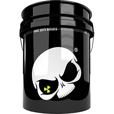 Nuke Guys White Skull Edition autowasemmer, autowasemmer, emmer met 5 Amerikaanse gallon (ca. 20 l), autowasemmer voor het voorzichtig wassen van auto/motorfiets Nuke Guys White Skull Edition autowasemmer, autowasemmer, emmer met 5 Amerikaanse gallon (ca. 20 l), autowasemmer voor het voorzichtig wassen van auto/motorfiets