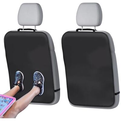 Naapesi Set van 2 autostoelbeschermers met opbergvakken en verstelbare riem voor kinderen, waterdicht en vlekbestendig, universele autobescherming, 70 x 49 cm Naapesi Set van 2 autostoelbeschermers met opbergvakken en verstelbare riem voor kinderen, waterdicht en vlekbestendig, universele autobescherming, 70 x 49 cm