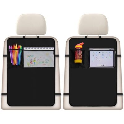 ECENCE 2 autostoelbeschermer voor kinderen, organizer, 50 x 70 cm Waterdichte opbergzakken rugleuning snelle installatie herbruikbaar ECENCE 2 autostoelbeschermer voor kinderen, organizer, 50 x 70 cm Waterdichte opbergzakken rugleuning snelle installatie herbruikbaar