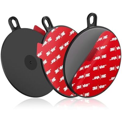 volport Set van 3 montageschijven voor dashboard met zuignap, 95 mm, hittebestendig, voor dashcam, navigatie, voorruit, telefoonhouder, GPS, tablet en meer volport Set van 3 montageschijven voor dashboard met zuignap, 95 mm, hittebestendig, voor dashcam, navigatie, voorruit, telefoonhouder, GPS, tablet en meer