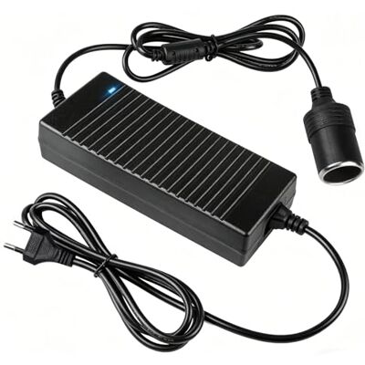 BORDEAG Adapter voor sigarettenaansteker: spanningsomvormer 220 V naar 12 V, AC naar DC adapter converter 15 A 180 W voor bandenpomp, compressor, koelkast, autostofzuiger (zwart) BORDEAG Adapter voor sigarettenaansteker: spanningsomvormer 220 V naar 12 V, AC naar DC adapter converter 15 A 180 W voor bandenpomp, compressor, koelkast, autostofzuiger (zwart)