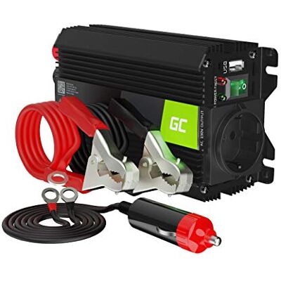 Green Cell Pro Spanningsomvormer voor auto, 300 W/600 W, 12 V, 220 V/230 V, zonne-energie, gemodificeerd, volt, sinus, stroom, sinusomvormer DC/AC, omvormer Green Cell Pro Spanningsomvormer voor auto, 300 W/600 W, 12 V, 220 V/230 V, zonne-energie, gemodificeerd, volt, sinus, stroom, sinusomvormer DC/AC, omvormer