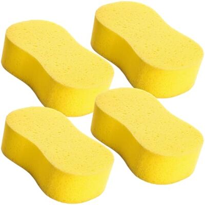 VIVIIHOO Autosponzen, 4 stuks, autowassponzen, beschermt de carrosserie, super absorberend, 22 x 11 x 4,5 cm, voor auto, boot, keuken, huis VIVIIHOO Autosponzen, 4 stuks, autowassponzen, beschermt de carrosserie, super absorberend, 22 x 11 x 4,5 cm, voor auto, boot, keuken, huis