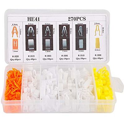 Akozon Klinknagel, Universele Auto Console Dashboard Trim Clips Klinknagels Loop Bevestigingsset 270 Stuks Akozon Klinknagel, Universele Auto Console Dashboard Trim Clips Klinknagels Loop Bevestigingsset 270 Stuks