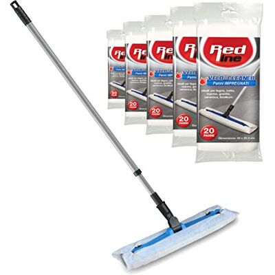 I.P.P.A. Vloerreinigingsset Base 39,5 cm x 11 cm, uittrekbare handgreep 130 cm en 100 elektrostatische doeken geïmpregneerd (45 cm x 22 cm). Compatibel met Swiffer-systemen. I.P.P.A. Vloerreinigingsset Base 39,5 cm x 11 cm, uittrekbare handgreep 130 cm en 100 elektrostatische doeken geïmpregneerd (45 cm x 22 cm). Compatibel met Swiffer-systemen.