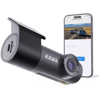 KAWA Dash Cam 2K, mini-camera voor de auto, 1296P QHD, geïntegreerde wifi, 24 uur parkeermodus, botsingsopname, G-sensor KAWA Dash Cam 2K, mini-camera voor de auto, 1296P QHD, geïntegreerde wifi, 24 uur parkeermodus, botsingsopname, G-sensor