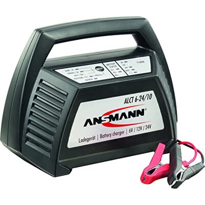 Ansmann Autoacculader 6 V/12 V/24 V ALCT 6-24/10 (1 stuk) Lader voor loodbatterijen auto-acculader met krokodillenklemmen Ansmann Autoacculader 6 V/12 V/24 V ALCT 6-24/10 (1 stuk) Lader voor loodbatterijen auto-acculader met krokodillenklemmen