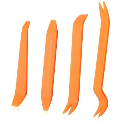 Lunpog Set van 4 autobekledingswiggen, hefboomgereedschap, deurbekledingsgereedschap, binnenbekleding, gereedschap voor het verwijderen van autodeurbekleding en bord Lunpog Set van 4 autobekledingswiggen, hefboomgereedschap, deurbekledingsgereedschap, binnenbekleding, gereedschap voor het verwijderen van autodeurbekleding en bord