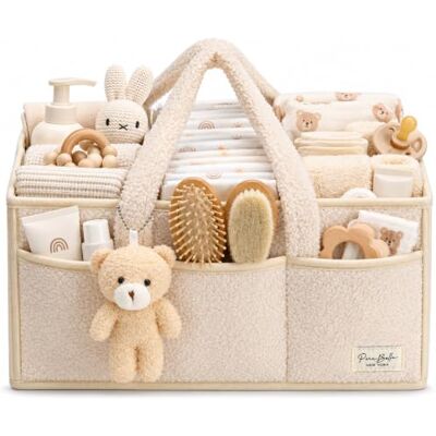PeraBella Babyluierorganizer voor luiertafel, opbergmand voor luiers en babydoekjes, cadeau voor babyshower, auto-organizer, luierorganizer PeraBella Babyluierorganizer voor luiertafel, opbergmand voor luiers en babydoekjes, cadeau voor babyshower, auto-organizer, luierorganizer