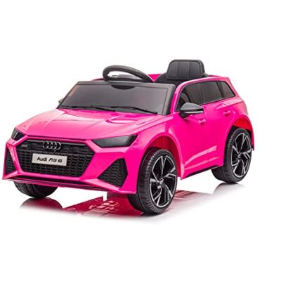 FINOOS A.U.D.I RS6 elektrische auto voor kinderen, 12 V, originele licentie, 2,4 GHz, RC afstandsbediening, roze FINOOS A.U.D.I RS6 elektrische auto voor kinderen, 12 V, originele licentie, 2,4 GHz, RC afstandsbediening, roze