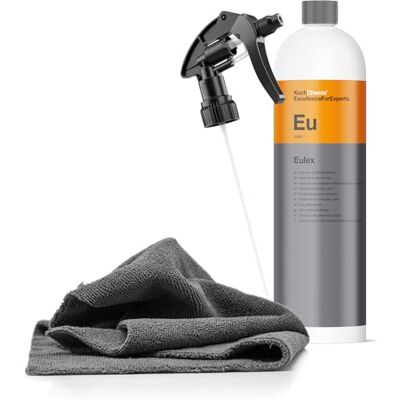 autopflege Koch Chemie Eulex lijmresten vlekverwijderingsset 1 liter + sproeikop + microvezeldoek verwijdert lijmresten zoals stickers van glas- en metaaletiketten autopflege Koch Chemie Eulex lijmresten vlekverwijderingsset 1 liter + sproeikop + microvezeldoek verwijdert lijmresten zoals stickers van glas- en metaaletiketten