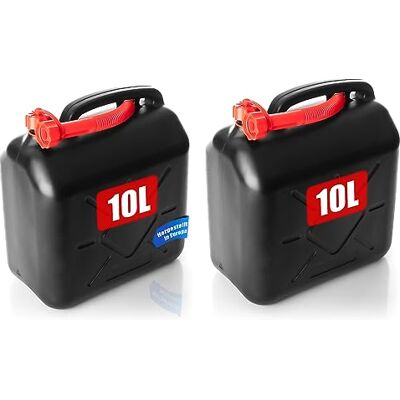 BigDean 2 x 10 liter benzine jerrycan met flexibele schenktuit Voor benzine en diesel VN-goedkeuring Praktische jerrycan Made in Europe BigDean 2 x 10 liter benzine jerrycan met flexibele schenktuit Voor benzine en diesel VN-goedkeuring Praktische jerrycan Made in Europe