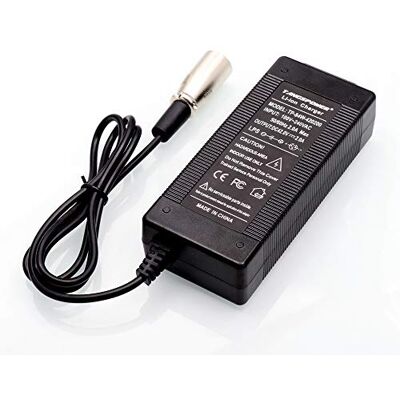 TANGSPOWER Elektrische fietsaccu, oplader 36 V, 2 A, 42 V, oplader voor 36 V, met XLR, 3-polige aansluiting (goud XLR) TANGSPOWER Elektrische fietsaccu, oplader 36 V, 2 A, 42 V, oplader voor 36 V, met XLR, 3-polige aansluiting (goud XLR)