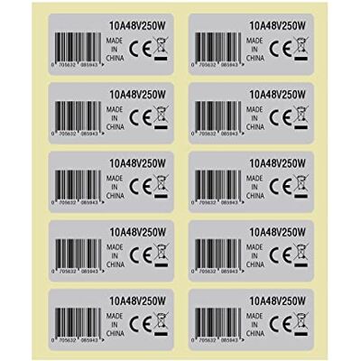 OTOTEC 10 stuks Mid Drive motorstickers, 10 A, 48 V, 250 W, zilver, vinyl, waterdicht, kristal, modern, rond, outdoor, compatibel met Bafang, stickers voor e-bike-motor OTOTEC 10 stuks Mid Drive motorstickers, 10 A, 48 V, 250 W, zilver, vinyl, waterdicht, kristal, modern, rond, outdoor, compatibel met Bafang, stickers voor e-bike-motor