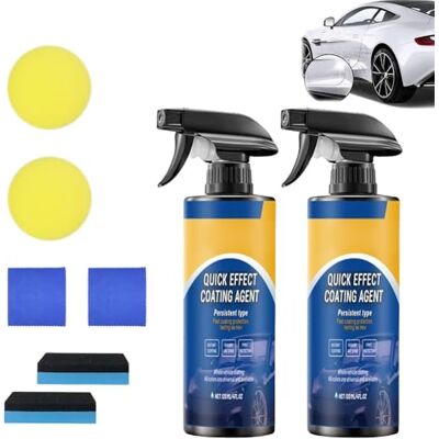 LexTex Snelwerkend coatingmiddel, snelwerkende multifunctionele coatingspray voor auto, 3-in-1 coatingspray met hoge bescherming voor auto (2 stuks) LexTex Snelwerkend coatingmiddel, snelwerkende multifunctionele coatingspray voor auto, 3-in-1 coatingspray met hoge bescherming voor auto (2 stuks)