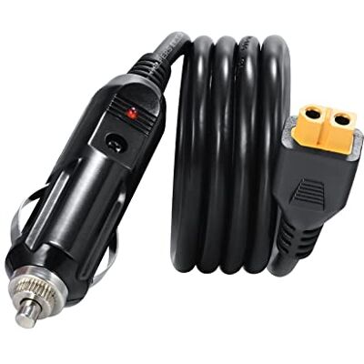 helpers lab Sigarettenaansteker op XT60 autolader, stroomvoorziening 12 V, 24 V, kabel voor Powerstation EcoFlow Delta River EB55 en meer, 1,5 m, auto-sigarettenaansteker helpers lab Sigarettenaansteker op XT60 autolader, stroomvoorziening 12 V, 24 V, kabel voor Powerstation EcoFlow Delta River EB55 en meer, 1,5 m, auto-sigarettenaansteker