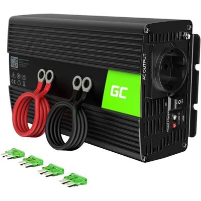 Green Cell ® Spanningsomvormer voor auto, 1000 W/2000 W, 12 V, 220 V/230 V, zonne-energie, gemodificeerd, stroom, sinusomvormer DC/AC, omvormer met sigarettenaansteker, elektrisch stopcontact Green Cell ® Spanningsomvormer voor auto, 1000 W/2000 W, 12 V, 220 V/230 V, zonne-energie, gemodificeerd, stroom, sinusomvormer DC/AC, omvormer met sigarettenaansteker, elektrisch stopcontact