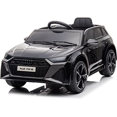 FINOOS A.U.D.I. RS6 elektrische auto voor kinderen, 2 x motor 12 V, 30 W, v. max. 5 km/u, afstandsbediening 2,4 GHz, geluidseffecten (zwart) FINOOS A.U.D.I. RS6 elektrische auto voor kinderen, 2 x motor 12 V, 30 W, v. max. 5 km/u, afstandsbediening 2,4 GHz, geluidseffecten (zwart)