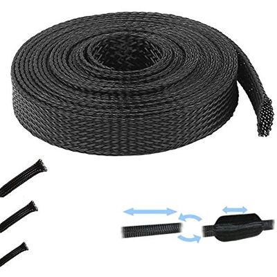 cyclingcolors 1 m gevlochten mantel, uittrekbaar, zwart, polyester, 3 mm, 5 mm, 8 mm, 12 mm, 18 mm, 30 mm, 50 mm, elektrische beam, auto, motorfiets, scooter, auto (12 mm (van 12 tot 22 mm) cyclingcolors 1 m gevlochten mantel, uittrekbaar, zwart, polyester, 3 mm, 5 mm, 8 mm, 12 mm, 18 mm, 30 mm, 50 mm, elektrische beam, auto, motorfiets, scooter, auto (12 mm (van 12 tot 22 mm)