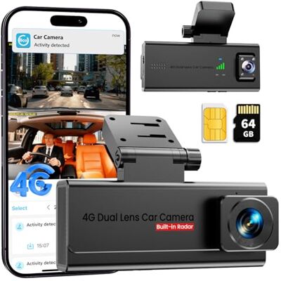UCOCARE Dashcam voor auto, 4G LTE met voor- en binnenruimte, anti-vandalisme camera, 24/7 parkeerbewaking, live weergave en bidirectionele audio, GPS en AI-waarschuwing voor taxi, VTC, vloot, gezinnen UCOCARE Dashcam voor auto, 4G LTE met voor- en binnenruimte, anti-vandalisme camera, 24/7 parkeerbewaking, live weergave en bidirectionele audio, GPS en AI-waarschuwing voor taxi, VTC, vloot, gezinnen