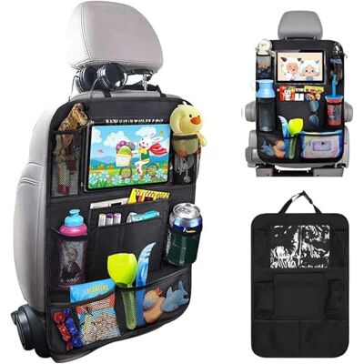 GIUSOBG Car Accessories Enfan 2 stuks rugleuningbescherming voor kinderen, autostoel, met 10 vakken, opbergtas, reisorganizer, bescherming voor achterbank GIUSOBG Car Accessories Enfan 2 stuks rugleuningbescherming voor kinderen, autostoel, met 10 vakken, opbergtas, reisorganizer, bescherming voor achterbank