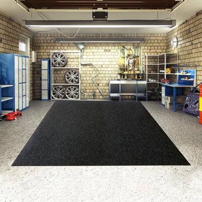 Makamsui Grote 2,3 x 4,8 m garagevloermat ter bescherming van de vloer, donkergrijs, absorberende parkeermat voor motorfiets, antislip waterdichte achterkant, extra grote garagemat Makamsui Grote 2,3 x 4,8 m garagevloermat ter bescherming van de vloer, donkergrijs, absorberende parkeermat voor motorfiets, antislip waterdichte achterkant, extra grote garagemat
