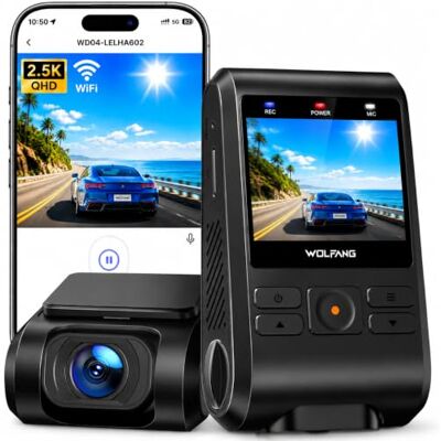 WOLFANG 2,5 K dashcam auto, wifi-autocamera, IPS 2 inch groothoek 170 ° Ultra nachtzicht autocamera met 170° groothoek, WDR, 24 uur. Parkeermodus, versnellingsmeter WOLFANG 2,5 K dashcam auto, wifi-autocamera, IPS 2 inch groothoek 170 ° Ultra nachtzicht autocamera met 170° groothoek, WDR, 24 uur. Parkeermodus, versnellingsmeter