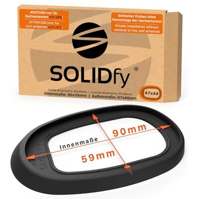SOLIDfy Dakantenneafdichting met GPS voor Opel Astra G/H, Signum, Vectra C, Zafira A/B Afmetingen: 97 x 66 mm (binnenafmetingen: 90 x 59 mm) Montage zonder demontage van de antenne van de SOLIDfy Dakantenneafdichting met GPS voor Opel Astra G/H, Signum, Vectra C, Zafira A/B Afmetingen: 97 x 66 mm (binnenafmetingen: 90 x 59 mm) Montage zonder demontage van de antenne van de