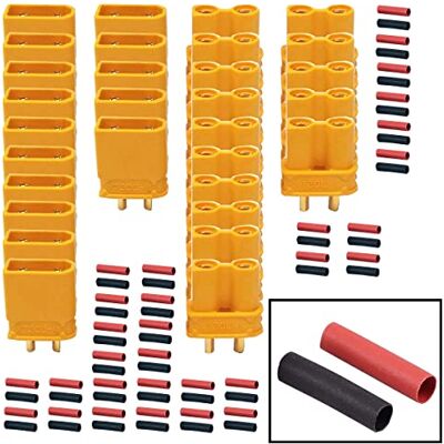 HUAZIZ 15 paar XT30 batterijconnectoren 15 stuks mannelijke en 15 stuks vrouwelijk, bullet connectors, voor Lipo RC batterijen HUAZIZ 15 paar XT30 batterijconnectoren 15 stuks mannelijke en 15 stuks vrouwelijk, bullet connectors, voor Lipo RC batterijen